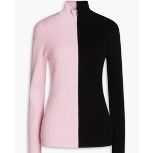 Pink and Black Half-Zip Sweater Stine Goya
